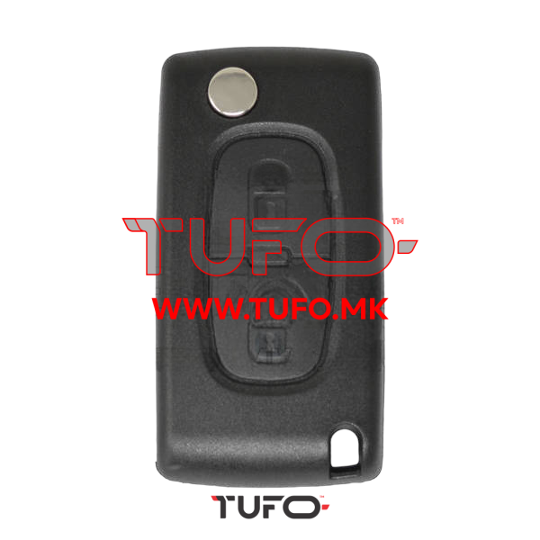 3-Button Flip Key Shell For Peugeot 207 307 308 407 – With Battery And Clip