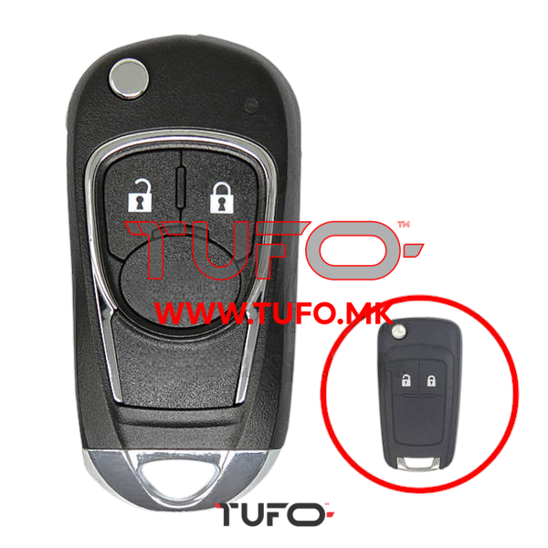 Opel Chevrolet Flip Remote Key Shell Modified Type 2 Buttons – Tufo